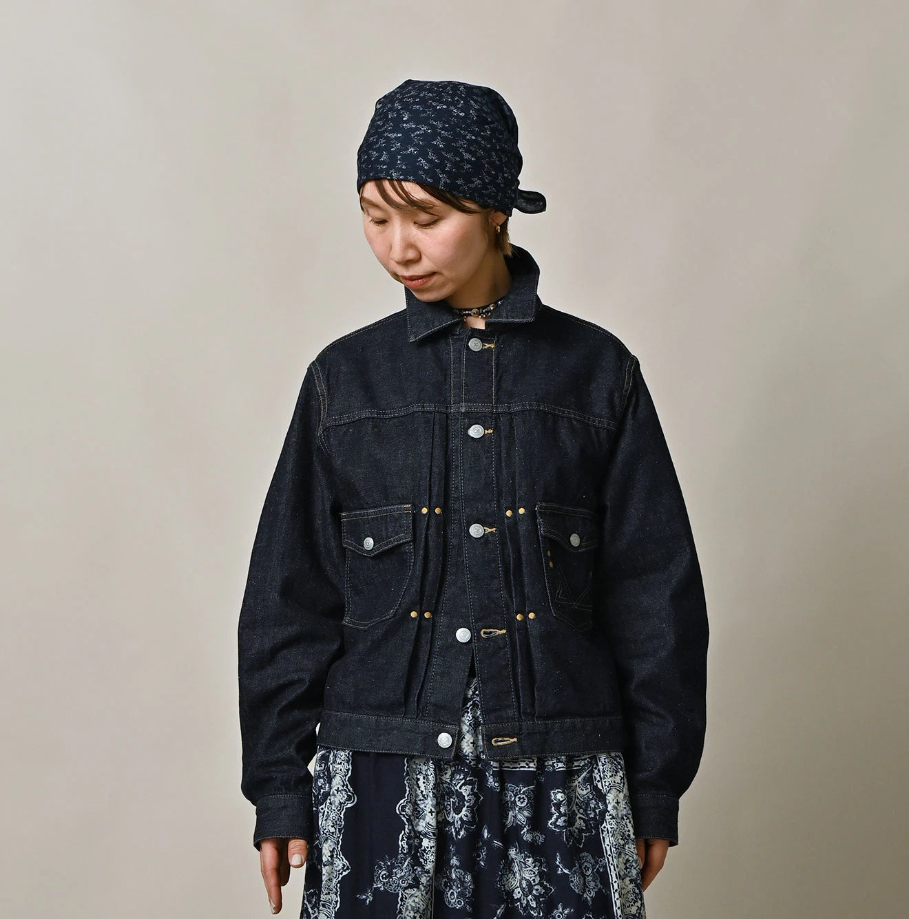 9.4oz Denim 908 G Jacket Nou Female Model