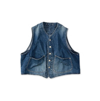 9.4oz Denim 908 Ocean Hunting Vest Tan