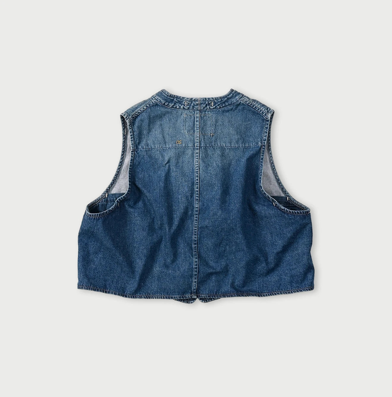 9.4oz Denim 908 Ocean Hunting Vest Tan Back