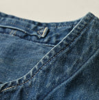 9.4oz Denim 908 Ocean Hunting Vest Tan Detail