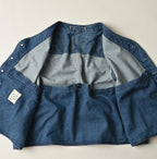9.4oz Denim 908 Ocean Hunting Vest Tan Detail