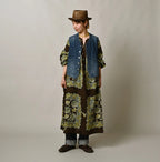 9.4oz Denim 908 Ocean Hunting Vest Tan Female Model