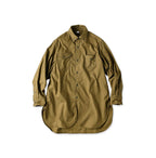 Thin Back Satin 908 Gacha-Pocket Shirt Khaki