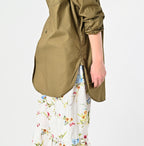Thin Back Satin 908 Gacha-Pocket Shirt Detail