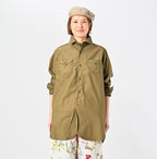 Thin Back Satin 908 Gacha-Pocket Shirt Female Model