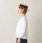 504 OX Puff Blouse Female Model