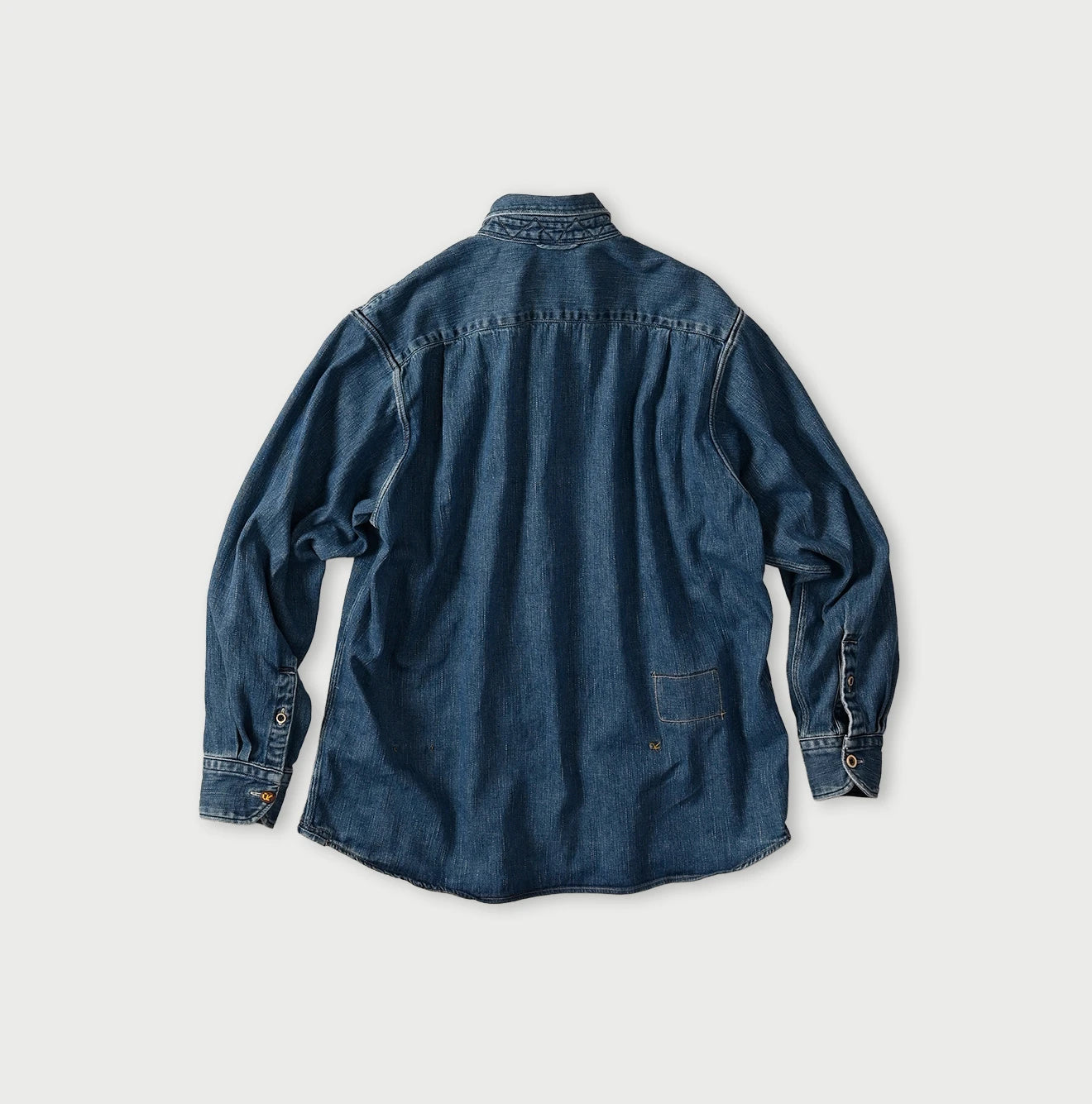 45 Petit Denim 908 8-knot Shirt Distressed Detail Back