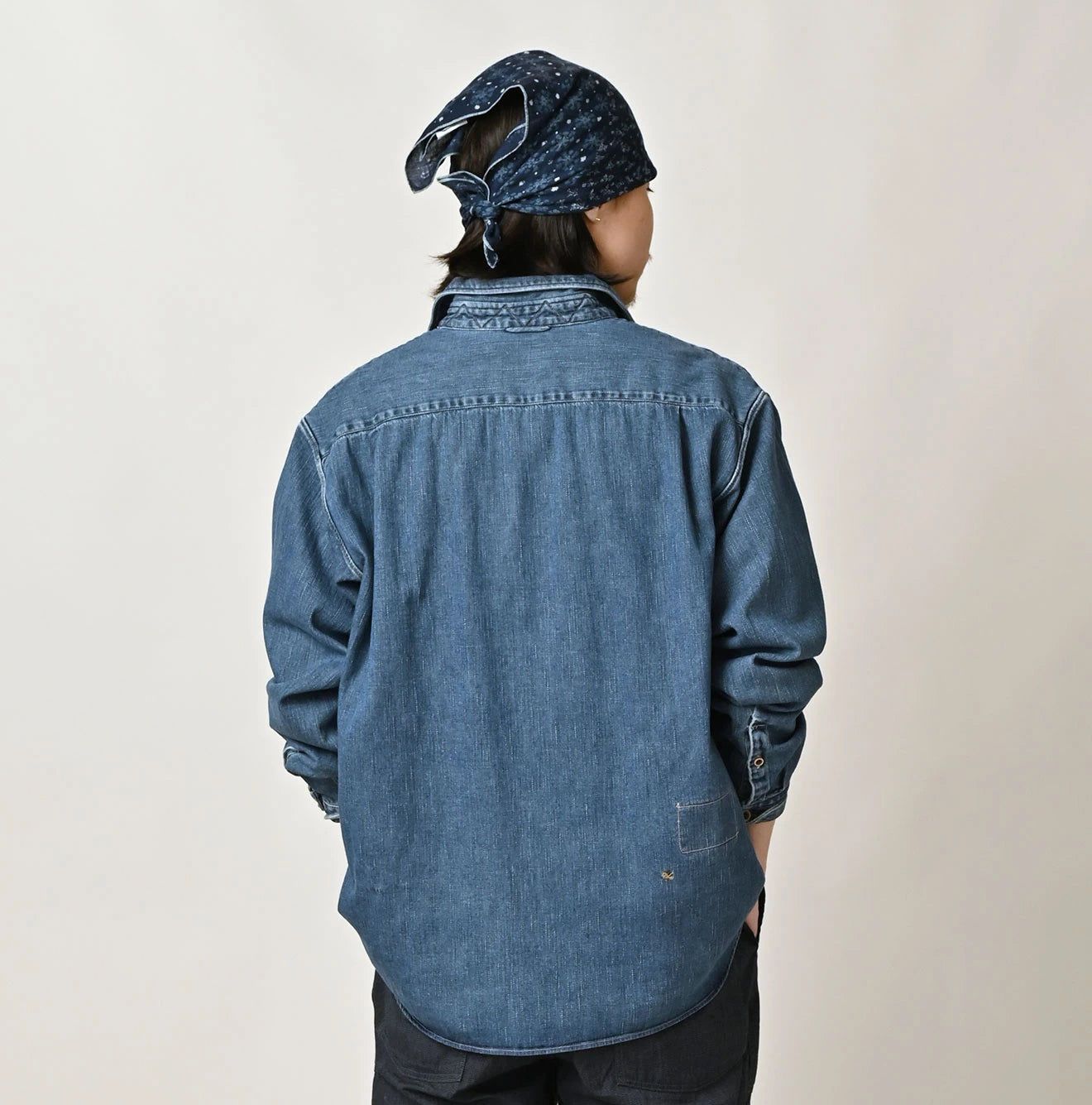 45 Petit Denim 908 8-knot Shirt Distressed Male Model