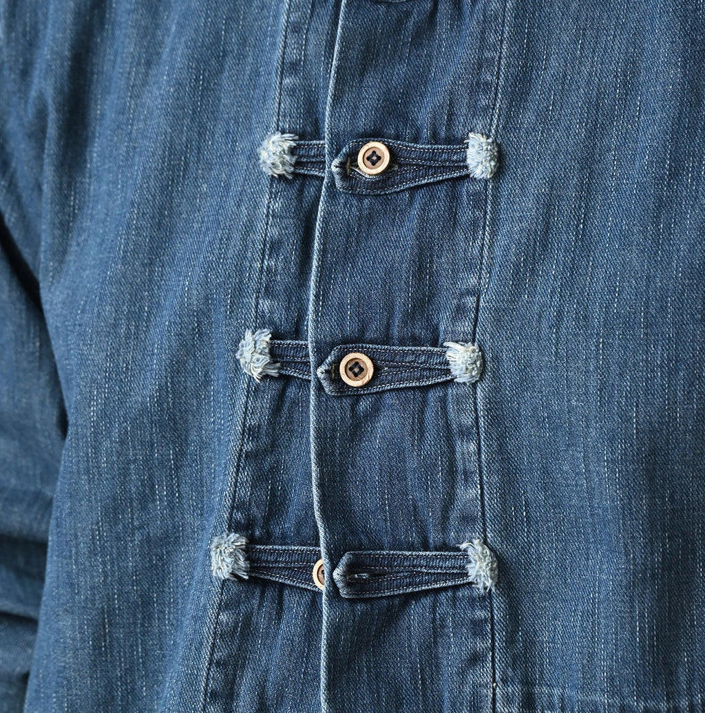 45 Petit Denim 908 8-knot Shirt Distressed Detail