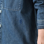45 Petit Denim 908 8-knot Shirt Distressed Detail