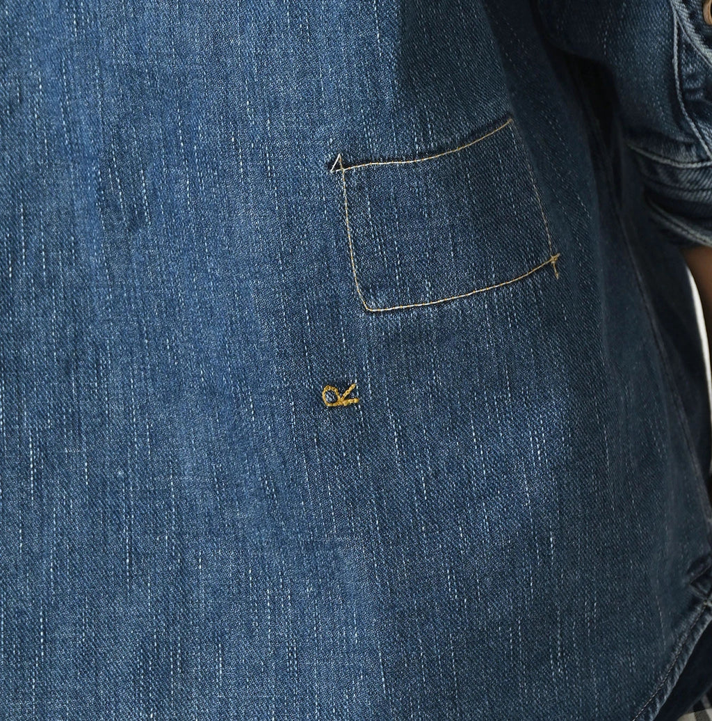 45 Petit Denim 908 8-knot Shirt Distressed Detail