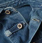 45 Petit Denim 908 8-knot Shirt Distressed Detail