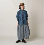 45 Petit Denim 908 8-knot Shirt Distressed Female Model