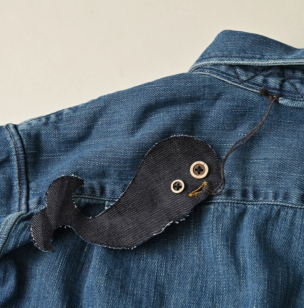 45 Petit Denim 908 8-knot Shirt Distressed Detail