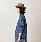 45 Petit Denim 908 8-knot Shirt Distressed Female Model