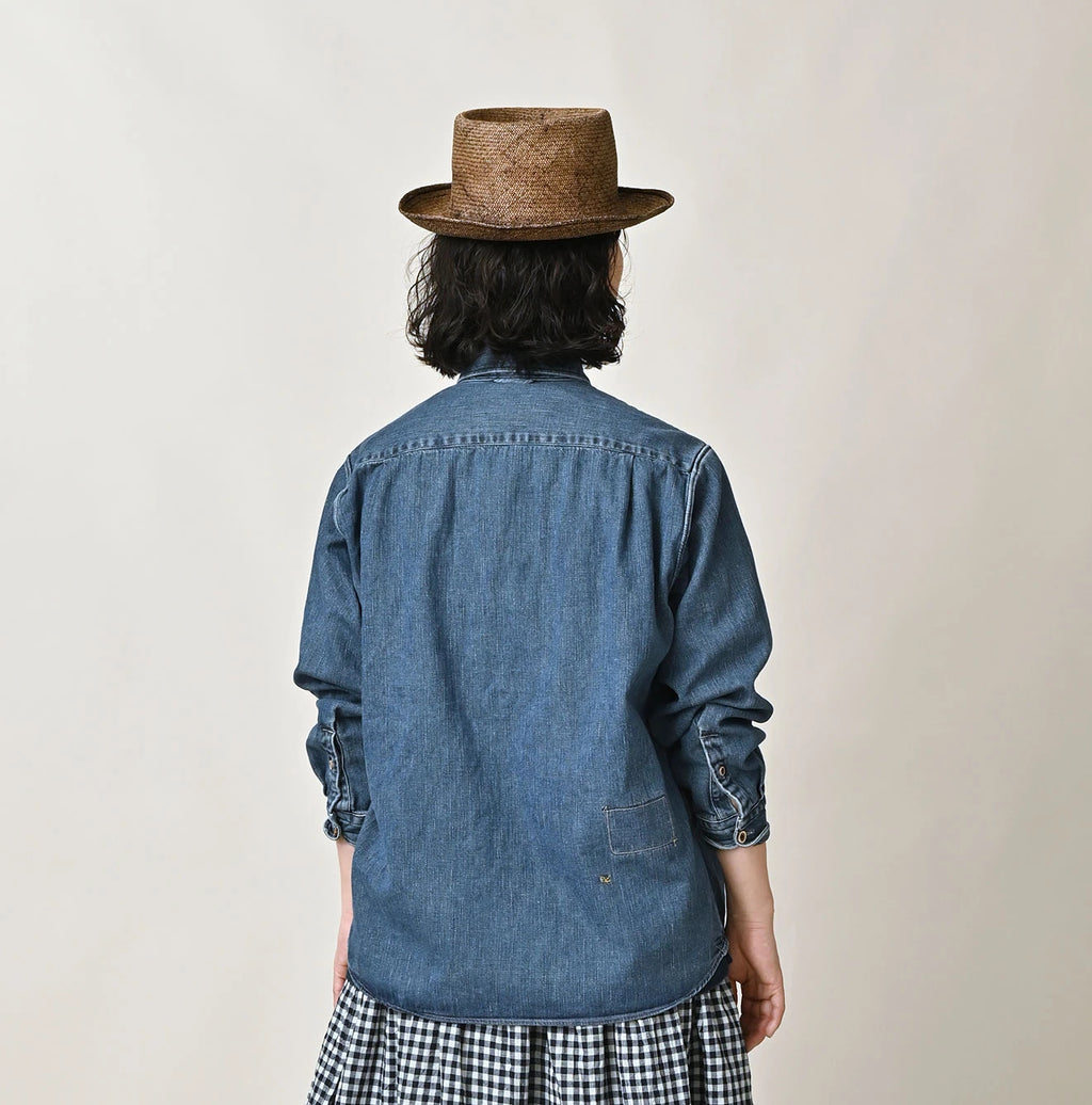 45 Petit Denim 908 8-knot Shirt Distressed Female Model