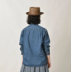 45 Petit Denim 908 8-knot Shirt Distressed Female Model