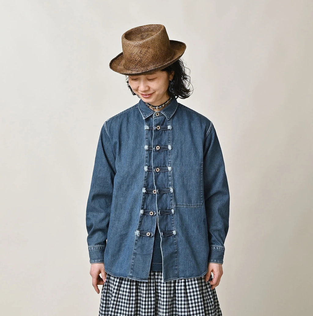45 Petit Denim 908 8-knot Shirt Distressed Female Model