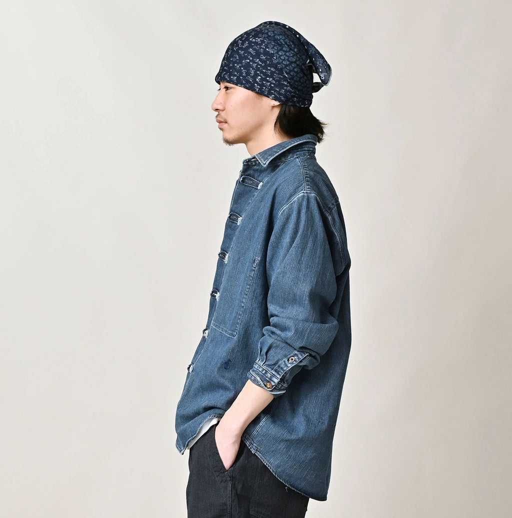 45 Petit Denim 908 8-knot Shirt Distressed Male Model