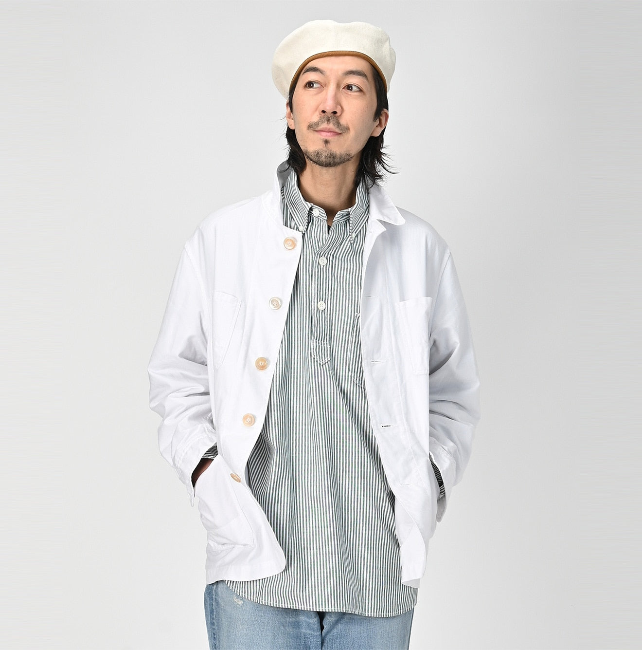 Supima OX 908 4-pocket Shirt Male Model