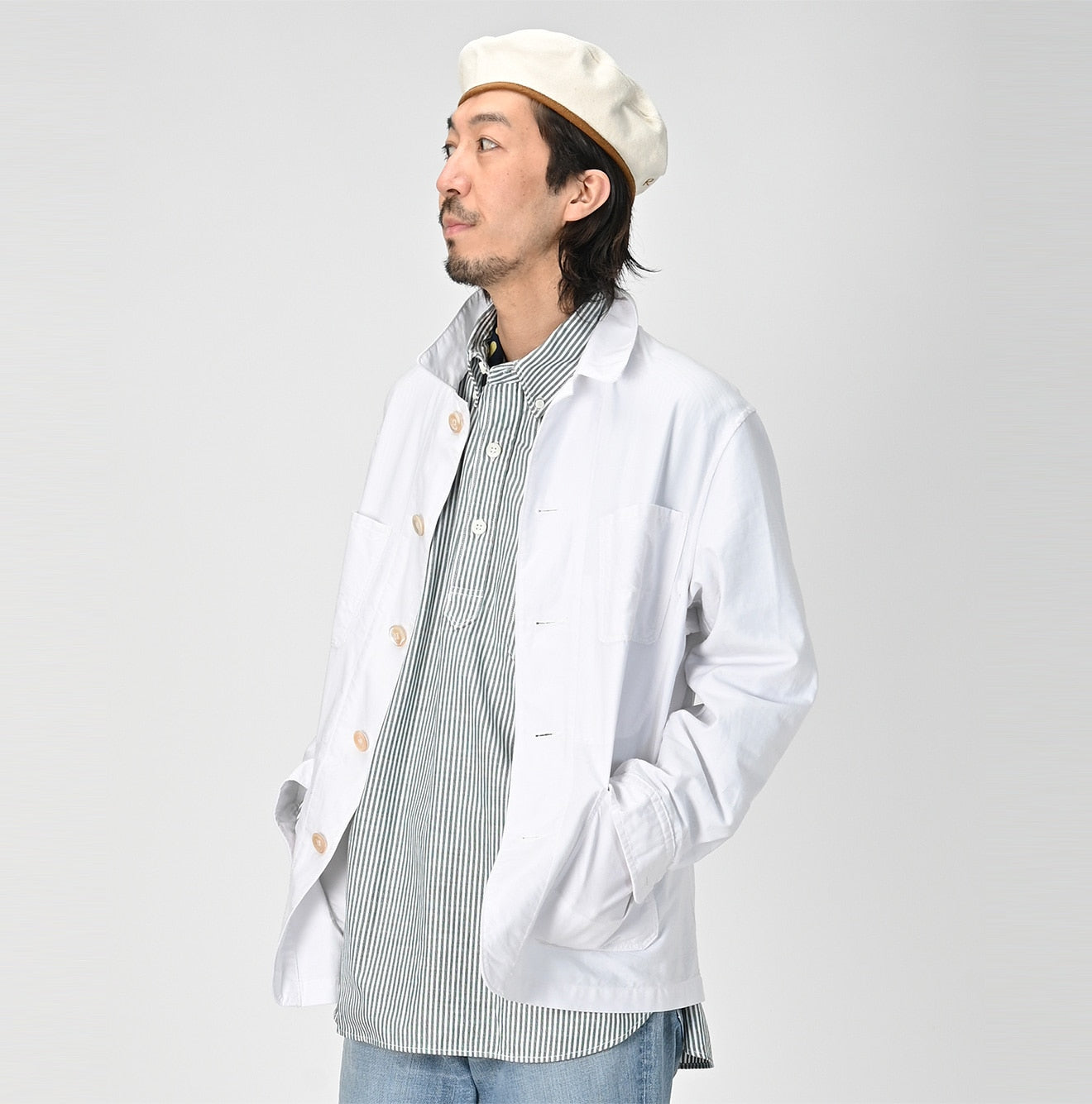 Supima OX 908 4-pocket Shirt Male Model