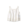 Indian Linen x Lace Flare Camisole White