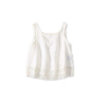 Indian Linen x Lace Flare Camisole White