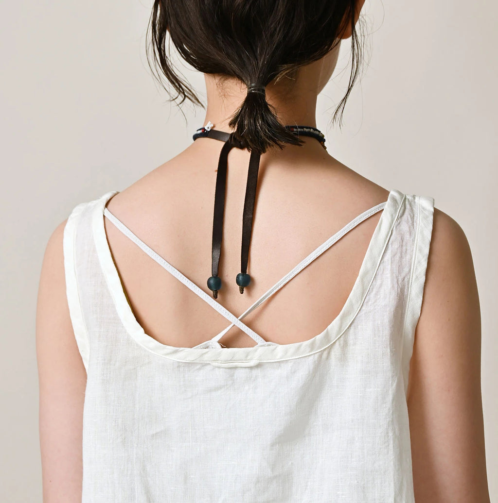 Indian Linen x Lace Flare Camisole Detail