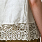 Indian Linen x Lace Flare Camisole Detail