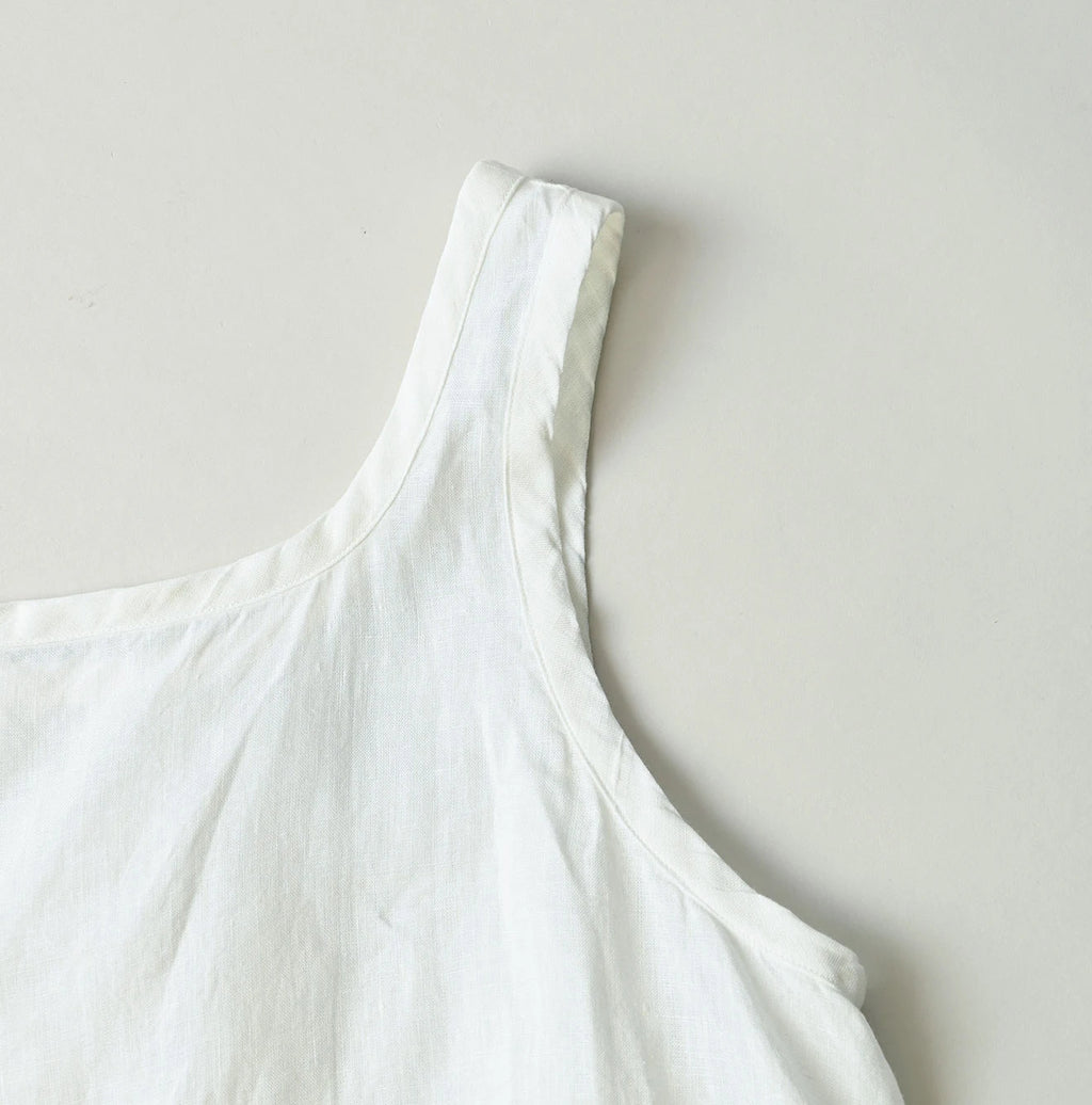 Indian Linen x Lace Flare Camisole Detail