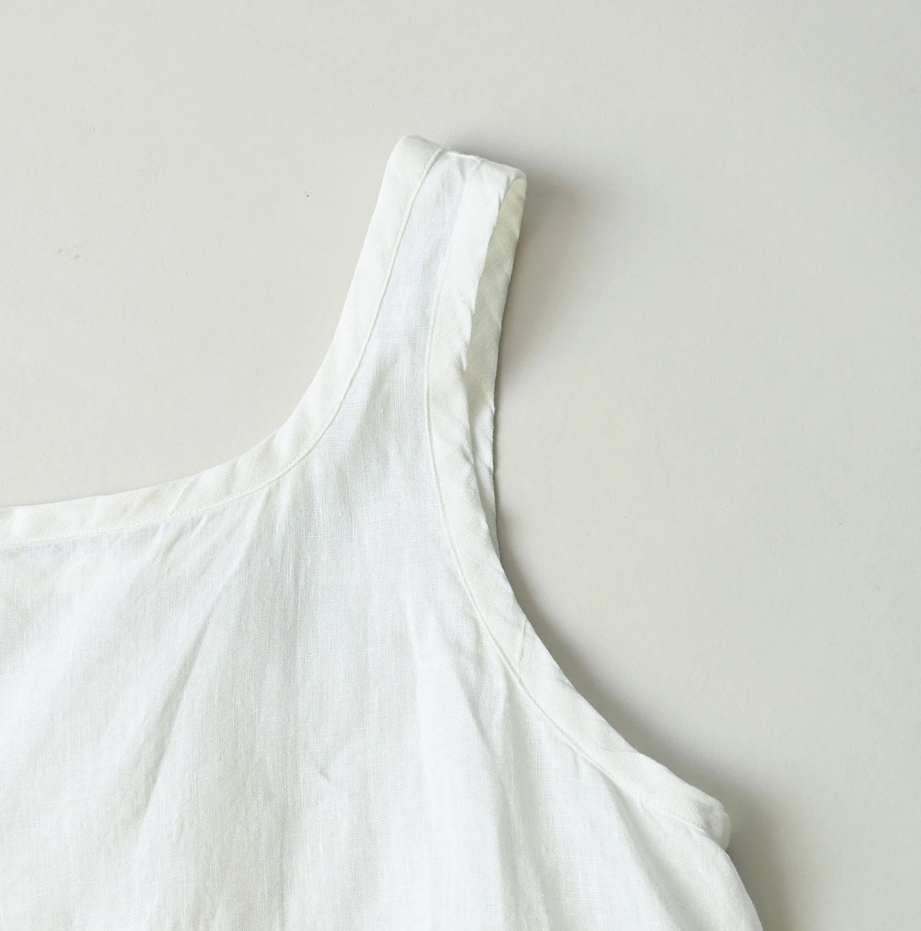 Indian Linen x Lace Flare Camisole Detail