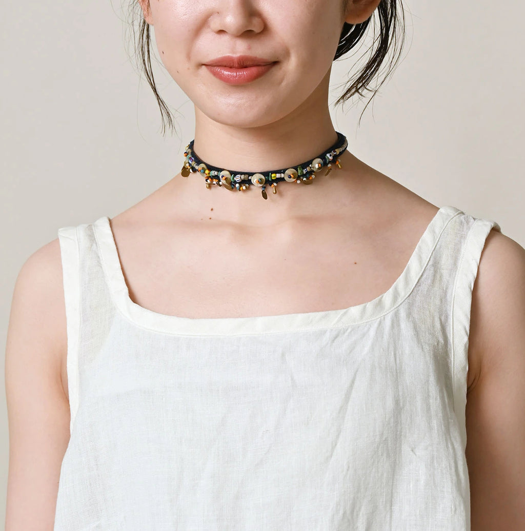 Indian Linen x Lace Flare Camisole Detail