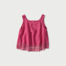 45 Plant Dyed Indian Linen x Lace Flare Camisole Strawberry