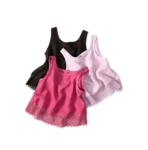 45 Plant Dyed Indian Linen x Lace Flare Camisole