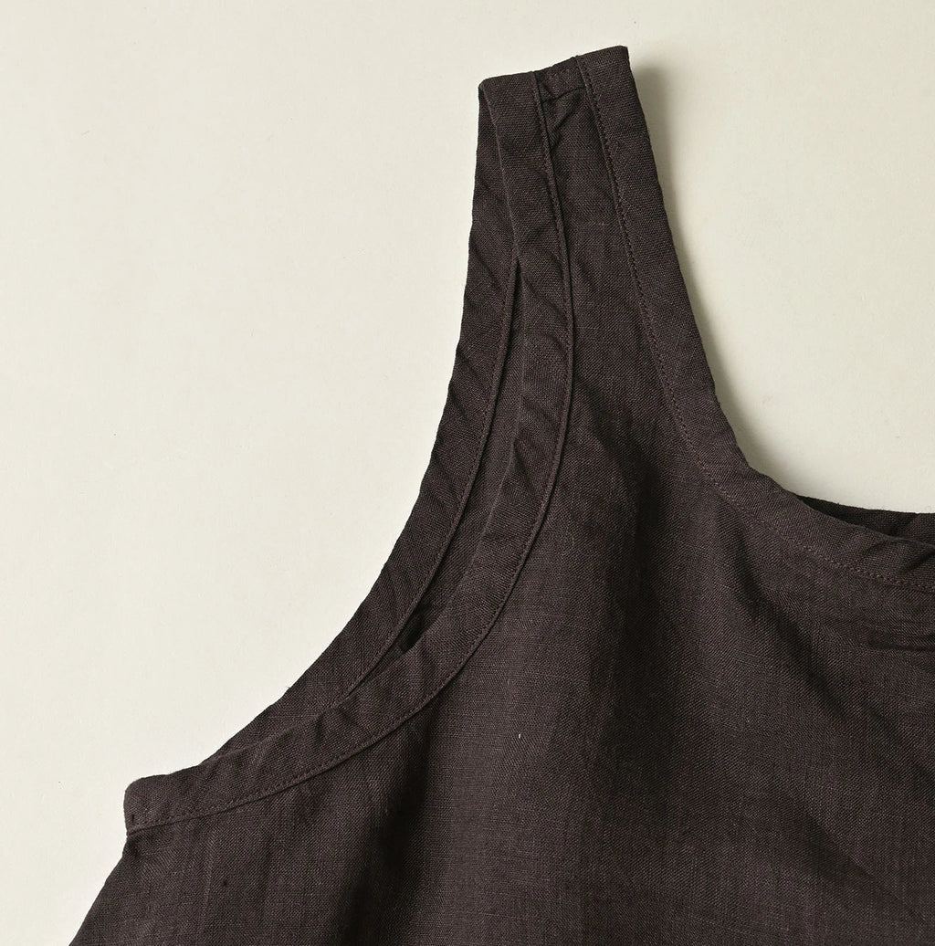 45 Plant Dyed Indian Linen x Lace Flare Camisole Detail