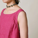45 Plant Dyed Indian Linen x Lace Flare Camisole Detail