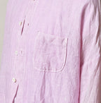 45 Plant Dyed Indian Linen 908 Uma Shirt Detail