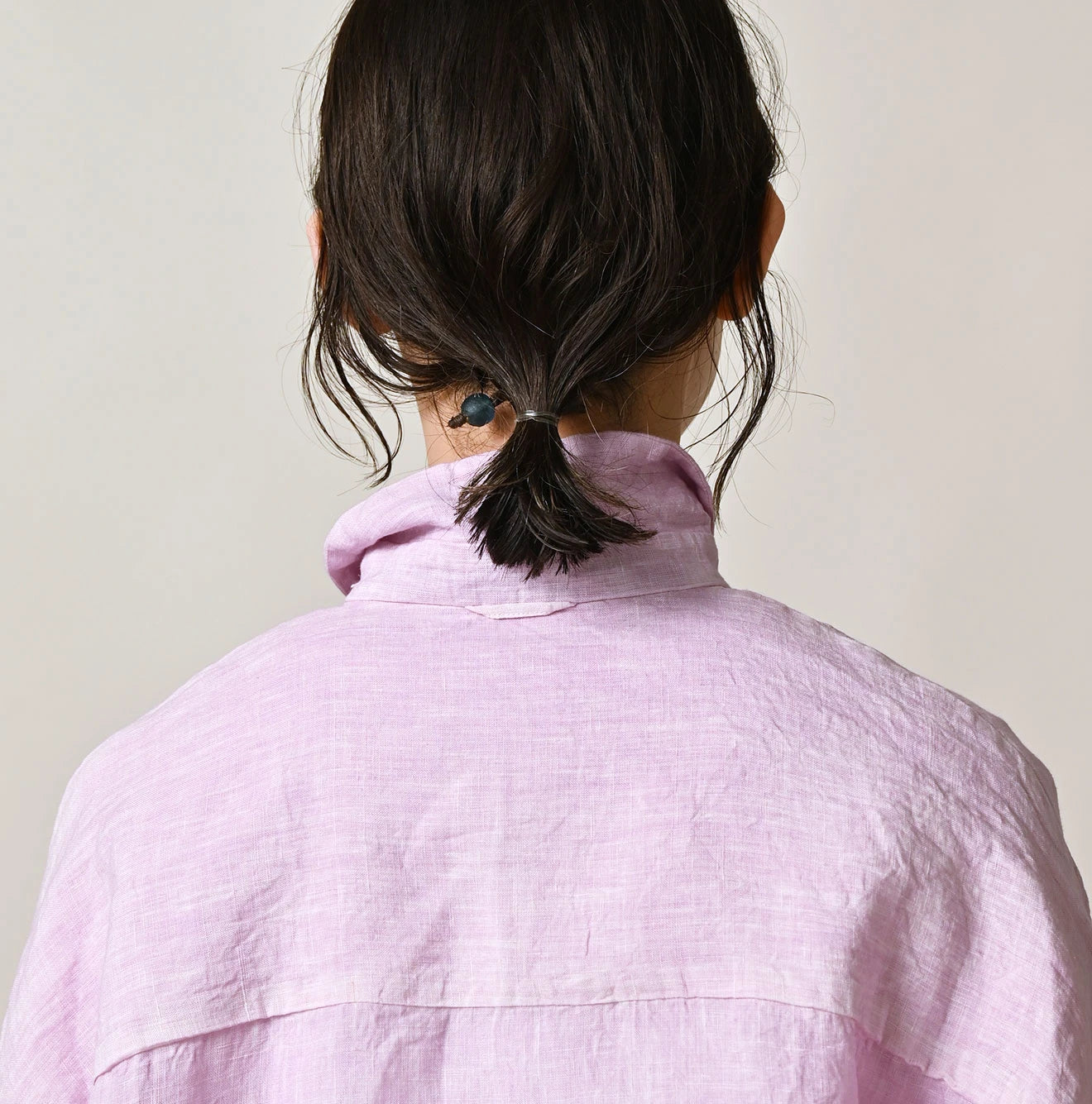 45 Plant Dyed Indian Linen 908 Uma Shirt Detail