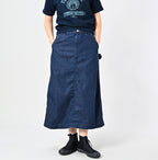 Mon-petit Denim Painter Skirt Female Model