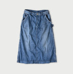 Mon-petit Denim Painter Skirt Indigo Tan