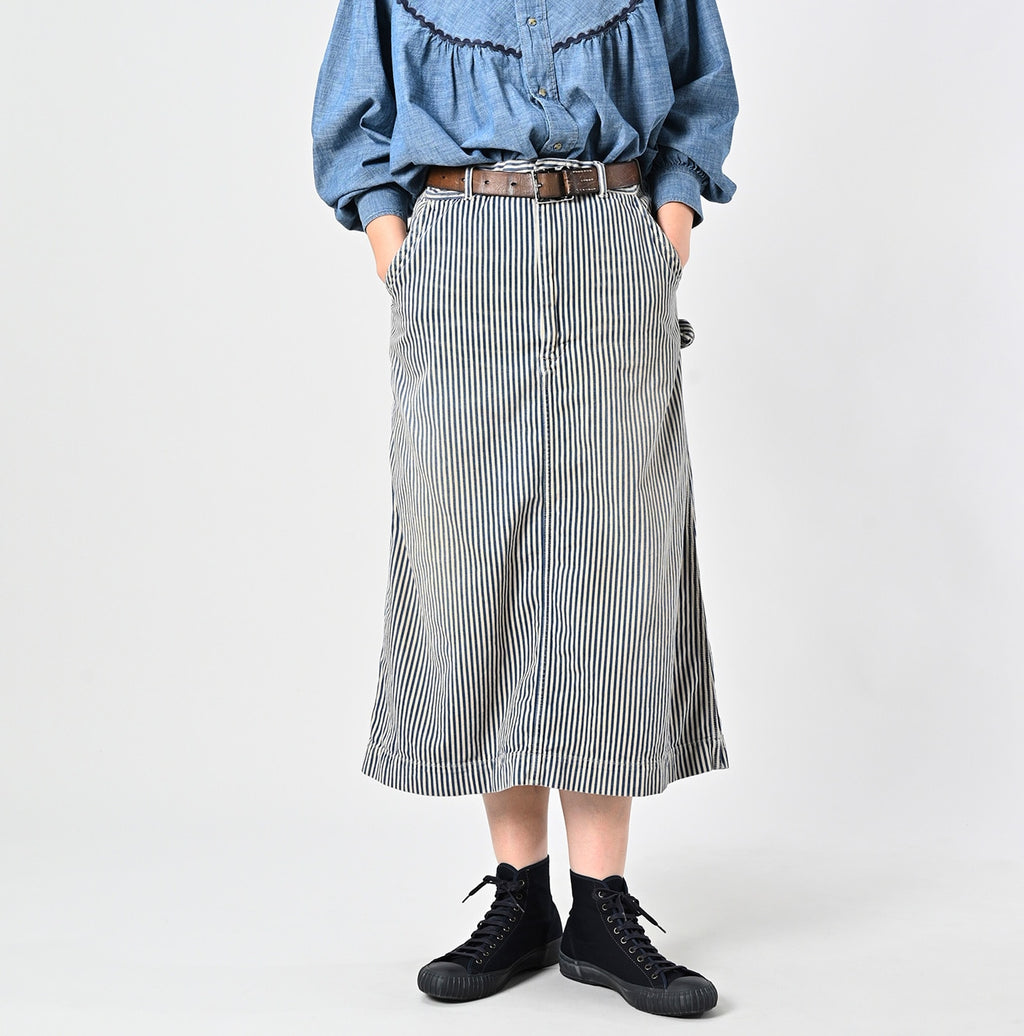 Mon-petit Denim Painter Skirt Female Model