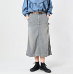 Mon-petit Denim Painter Skirt Female Model