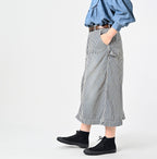 Mon-petit Denim Painter Skirt Female Model