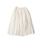Indian Linen Easy Gather Kushukushu Skirt White