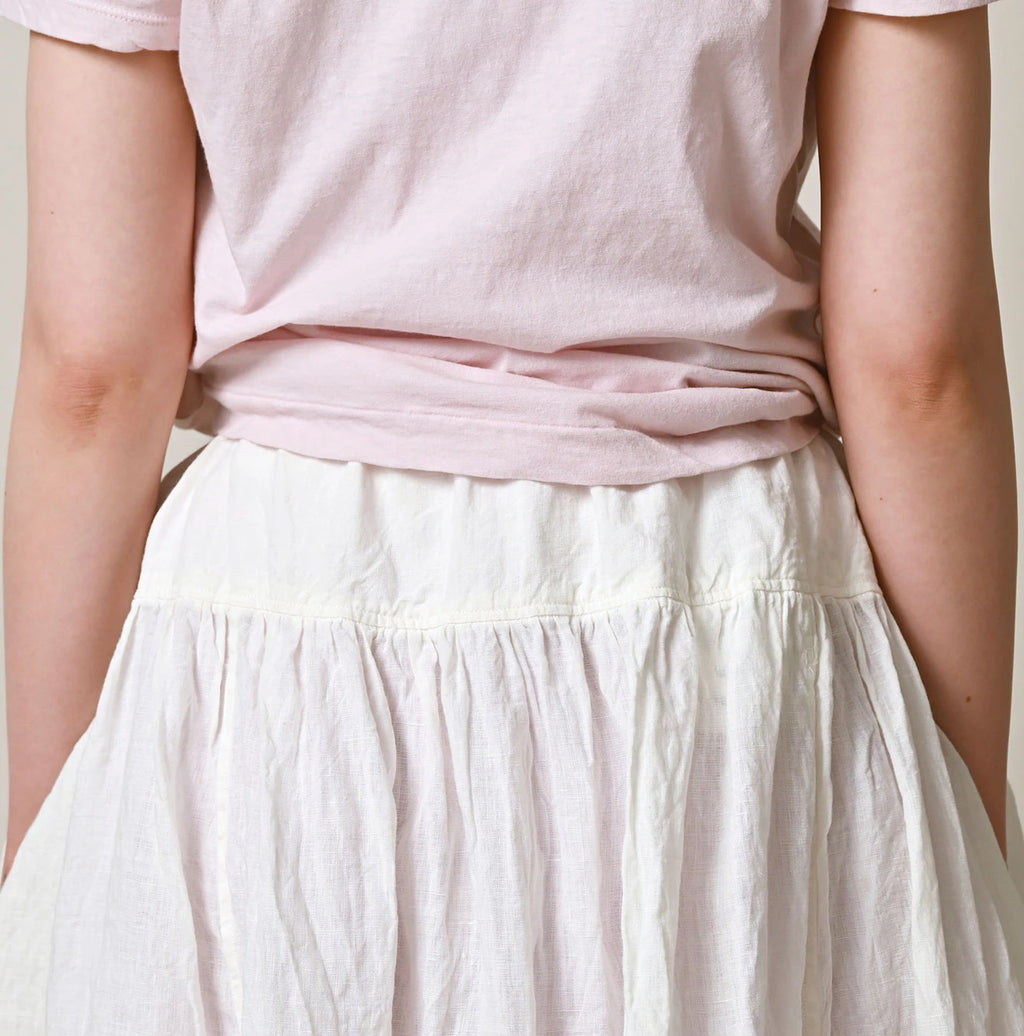 Indian Linen Easy Gather Kushukushu Skirt Detail