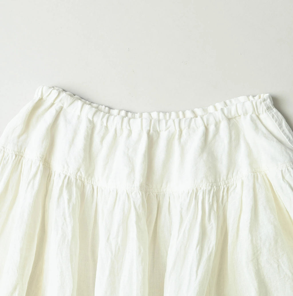 Indian Linen Easy Gather Kushukushu Skirt Detail