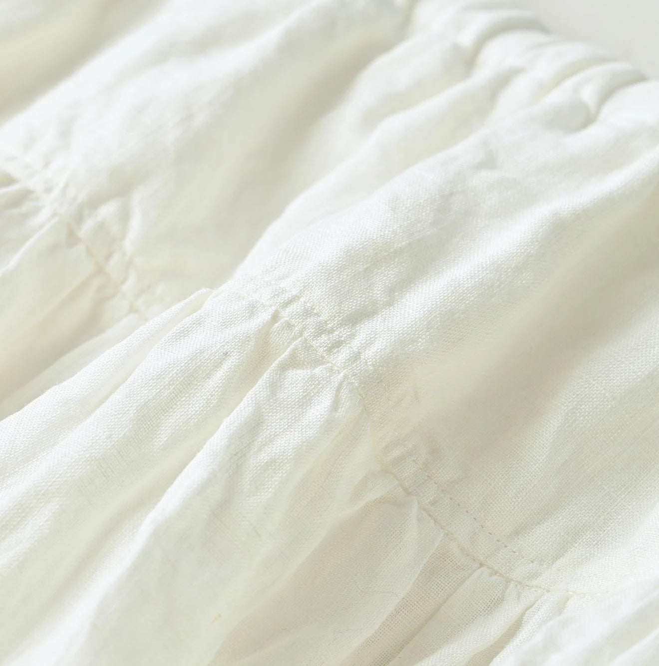 Indian Linen Easy Gather Kushukushu Skirt Detail