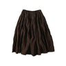 45 Plant Dyed Indian Linen Easy Gather Kushukushu Skirt Walnut
