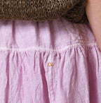 45 Plant Dyed Indian Linen Easy Gather Kushukushu Skirt Detail