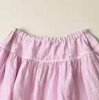 45 Plant Dyed Indian Linen Easy Gather Kushukushu Skirt Detail